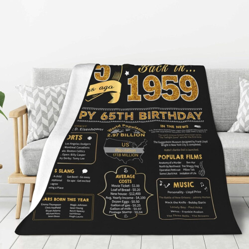 Teppe til 50-årsdag, 60 x 50 tommer 1
