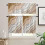 Brown geometric kitchen curtain set 3 pcs 54x36 inches 2
