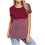 Maternity Top Solid Color Stripe Short Sleeve 5