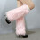 Women's Solid Soft Fleece-Lined Leggings Pair Pink 6