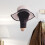 Wall Mounted Velvet Mannequin Head Hat Display Stand Black 6