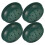 Hemoton Plastic Flower Mud Holders Round Green Bowls 4pcs 5