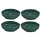 Hemoton Plastic Flower Mud Holders Round Green Bowls 4pcs 6