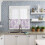 Purple Gray Coastal Kitchen Curtains Set with Valances 36 6