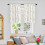White and Gold Rose Kitchen Curtains 27.5x24 inch 6