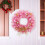Pink Christmas Wreath Plastic 15.7 inch 6