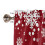 Snowflake Red Curtain Valance 42x12in Winter Window 5