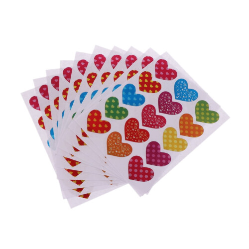Heart Stickers Love Decorative 10 Sheets 1