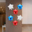 HEMOTON Star Design Foil Balloons Red White Blue 12PCS 6