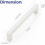 Cabinet Handles White Square 5 Inch 25 Pack 3