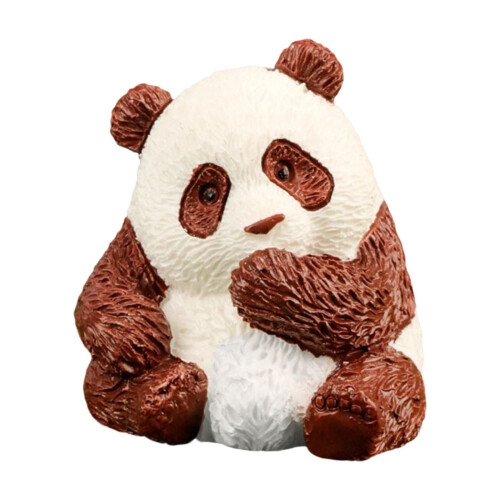 Panda Figurines Plastic Jungle Animal Set with Bamboo and 1