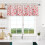 Valentine's Kitchen Valance Pink Red Hearts Rod Pocket 4