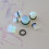 Opalite Single Flared Ear Plug Tunnel Mushroom Shape 2 Pcs 3