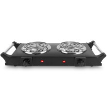 Electric Dual Burner Hot Plate 2000W 5 Temp Settings