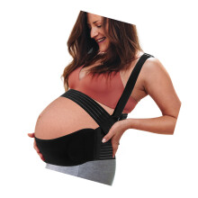 Pregnancy Belly Support Belt with Shoulder Strap Black