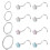 Star Nose Hoop Rings 20G Corkscrew Stud 12PCS 1