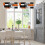Emvency Geometric Blackout Valances Orange Black 2-Pack 2