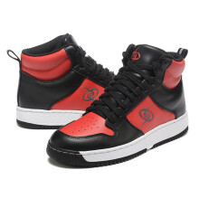 LeLinta Unisex High-Top Leather Sneakers Platform Thick