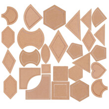 Acrylic Patchwork Quilt Template Set 54 Pieces