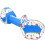 Kids Ball Pit Play Tent Blue Foldable Pop-up with Crawl 1