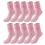 Women's Knee-High Crew Socks Solid Color 5 Pairs 1