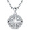 Compass Necklace 925 Sterling Silver Pendant 1