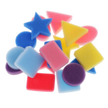 Sponge Painting Brushes Assorted Shapes 18 Pack