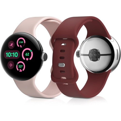 Google Pixel Watch 3 41mm band 2 pack silicone sport strap