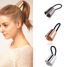 Alloy horn circle hair cuff for women, 1 piece