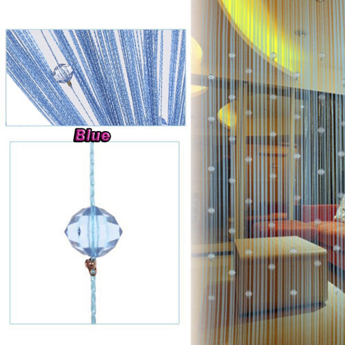 Sparkling String Curtains Silver Ribbon Fringe 2 pcs