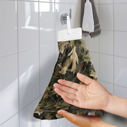 Camo Hunting Hand Towels with Hanging Loops 2-Pack 1