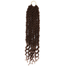 20 inch African-style wavy faux locs crochet wig