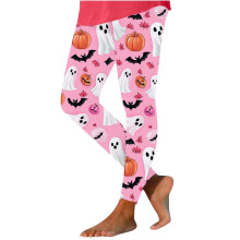 High Waisted Halloween Leggings Pumpkin Print Stretch Yoga