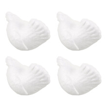 Foam Hen Mould White 14cm 4 pcs