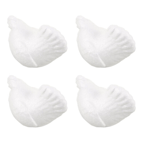 Foam Hen Mould White 14cm 4 pcs