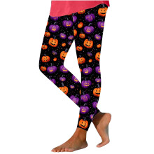 High Waisted Halloween Leggings Pumpkin Print Stretch Yoga