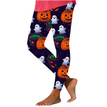 High Waisted Halloween Leggings for Women Pumpkin Print
