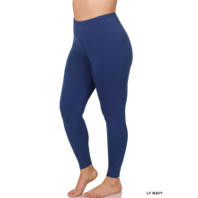 Plus Size Cotton High Waist Full Length Leggings