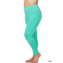 Plus Size Cotton High Waist Full Length Leggings