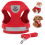 Cat Harness and Leash Set Adjustable Reflective Vest S Red 1