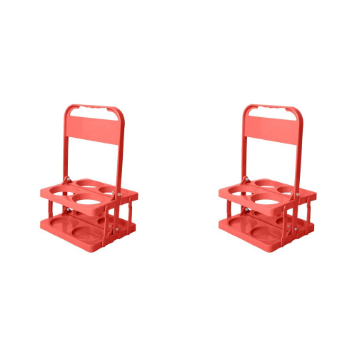 Plastic Beverage Carrier 4-Cup with Reinforced Handle