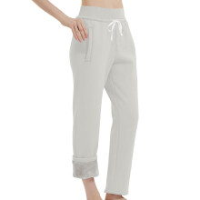 Women's Fleece Sweatpants Thermal Gray 2XL