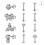 Labret Lip Studs Set Cat Heart Star Design 12 Pcs 1