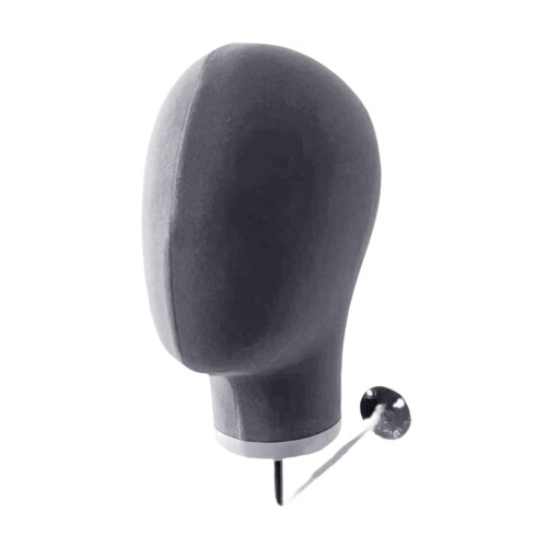 Wall Mount Mannequin Head Hat Display Stand Grey 2