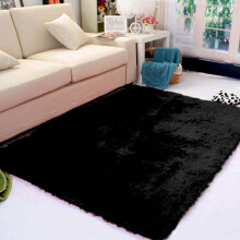 LELINTA Wool Shaggy Area Rug Plush Floor Mat Blue