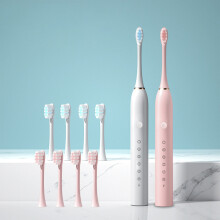 Electric Toothbrush Set with 8 Brush Heads and 6 Modes
