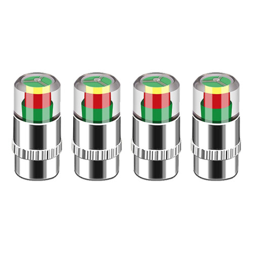 Tire Caps with Visual Indicator for TPMS 4-Pack