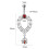 Spider Web Belly Button Ring Red Crystal 14G 3