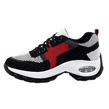Women's White Leather Platform Sneakers Breathable Slip-On