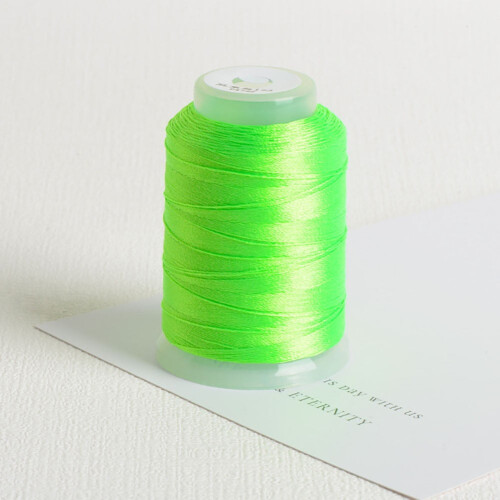 Embroidery thread fluorescent green 350 meters per roll